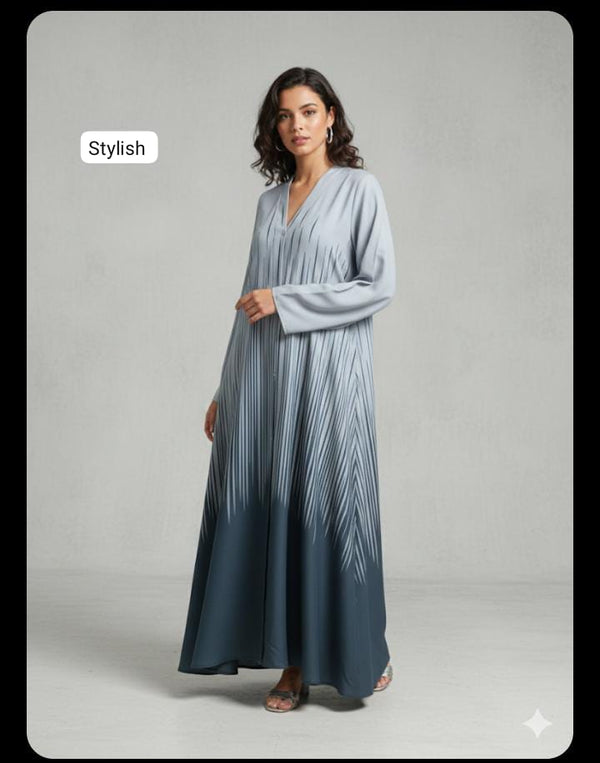 Elegant Front Open TikTok Style Abaya – Imported NIDA Fabric (Without Dupatta